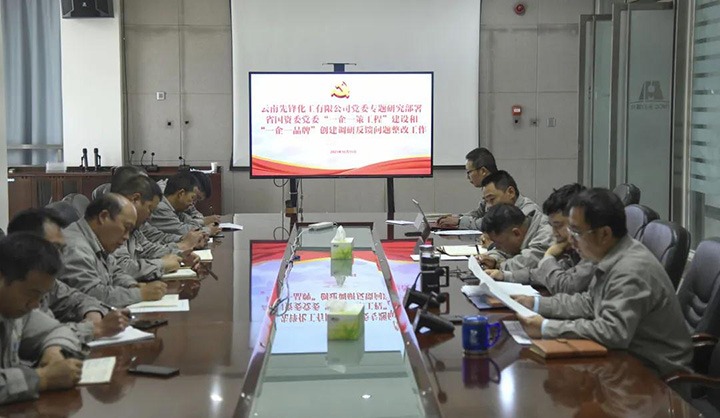 前锋化工党委专题钻研部署省国资委党委“一企一策工程”建设和“一企一品牌”创建调研反馈问题整改工作